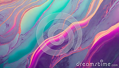 Abstract neon marbleized effect background. Creative vibrant liquid texture Stock Photo