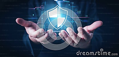 Cybersecurity concept, user privacy security and encryption, secure internet access Future technology and cybernetics Stock Photo