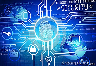 Generated Image of Online Security Concept Stock Photo