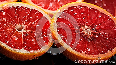 Macro close-up of blood orange fruit texture with water spots fruit photography Stock Photo