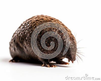 photo of mole isolated on white background. Generative AI Stock Photo