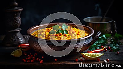 Savor the Flavors of India with Delicious Dal food photography. Generative AI Stock Photo