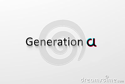 Generation Alpha 3D Render Illustration Stock Photo