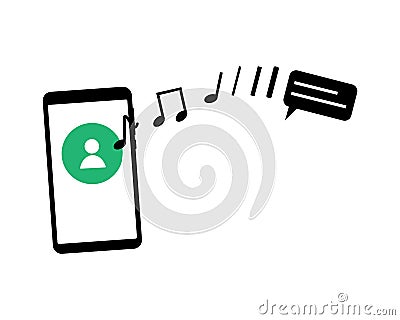 Generation mute which millennials prefer chat than talking on the phone Vector Illustration
