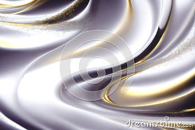 An amazing silver background.Silver Symphony. The Shimmering Liquid Elegance. Generative AI Stock Photo