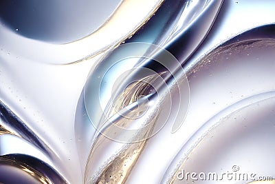 An amazing silver background.Silver Symphony. The Shimmering Liquid Elegance. Generative AI Stock Photo