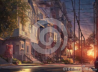 Cypress Hill neighborhood in New York, New York USA. Stock Photo