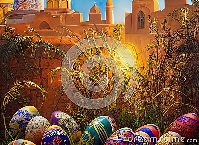 Easter Holiday Scene in Khartoum North,Khartoum,Sudan. Stock Photo