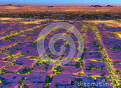 Estrella neighborhood in Phoenix, Arizona USA. Stock Photo