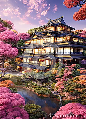 Fictional Mansion in Kita-ku, T?ky?, Japan. Stock Photo
