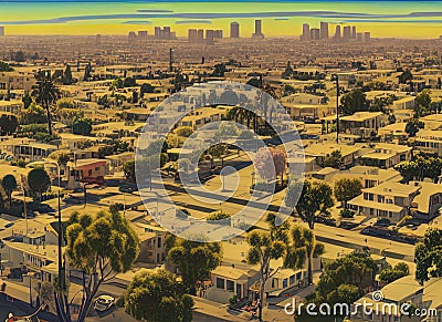 Hyde Park neighborhood in Los Angeles, California USA. Stock Photo