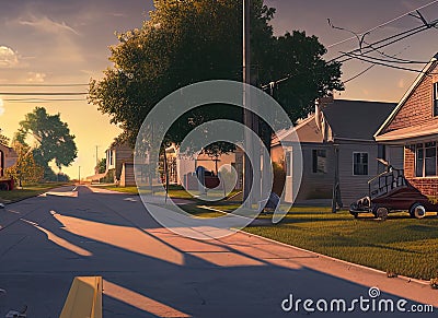 Oakman Blvd Community neighborhood in Detroit, Michigan USA. Stock Photo