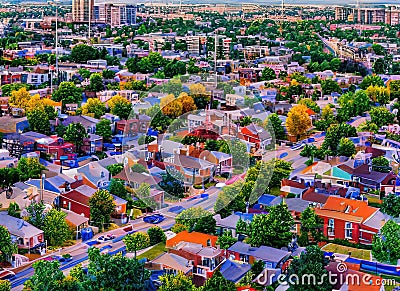 Pimlico Good Neighbors neighborhood in Baltimore, Maryland USA. Stock Photo