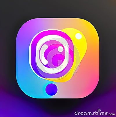 Bubble Shooter Software App Style Icon. Generative AI. Stock Photo