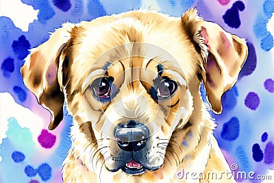 Watercolor painting of the Africanis Dog. Exploring the Spirit of the Africanis Dog Breed. Generative AI Stock Photo