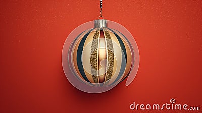 Generative ai. Artdeco Christmas background baubles winter festive background Stock Photo