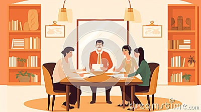 Generative AI Big Family Thanksgiving Celebration- Stock Photo