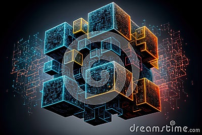 Generative AI of Blockchain Network: The Benefits of Artificial Intelligence and Revolutionizing Block chain for a Secure and Stock Photo
