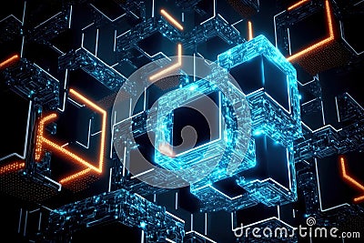 Generative AI of Blockchain Network: Unlocking the Potential of Block chain Network with Artificial Intelligence for Modern Stock Photo