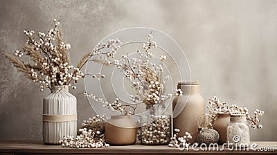 Generative AI, Christmas home decoration close up, muted colors, holiday photorealistic Stock Photo