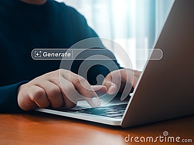 Generative AI concept. Artificial intelligence technology for digital content and automated data transformation. Stock Photo