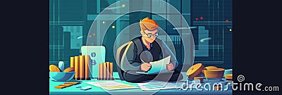Generative AI Consulting Auditor Auditing Financial- Stock Photo