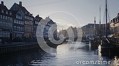 Generative AI Copenhagen Denmark on the Nyhavn Canal business concept. Stock Photo