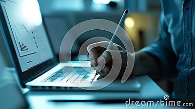 Generative AI Designers man drawing website ux app development User experience concept business concept. Stock Photo