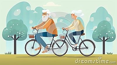 Generative AI Elderly People Active Lifestyle- Stock Photo