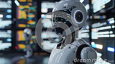 Generative AI enables AI virtual chatbots to assist in automating routine coding tasks and prototyping within EIDEs Stock Photo