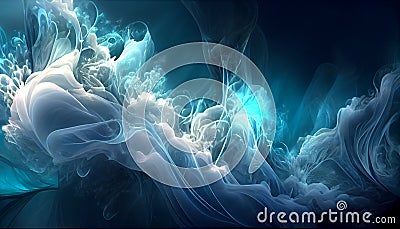 Generative AI, Ethereal Symphony: A Beautiful and Serene Abstract Wallpaper Stock Photo