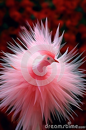 Feather pink bird with sparkles and transparent drop 1690444547118 2 Stock Photo