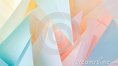 Generative AI Geometric pastel color paper background business concept. Stock Photo