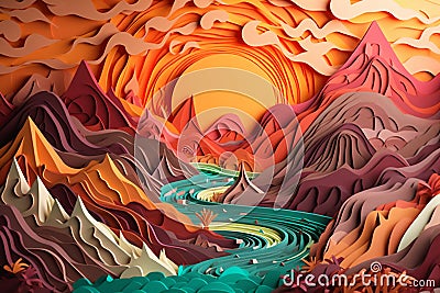 generative ai, Global warming concept. Stock Photo