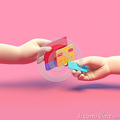 Generative AI Hand hold smartphone with- Stock Photo