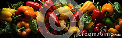 Generative ai illustration of a Creative food pepper spices banner Cartoon Illustration