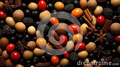 Generative ai illustration of a Creative food pepper spices banner Cartoon Illustration