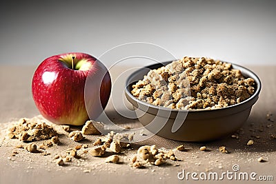 Apple crumble is a delicious dessert Stock Photo