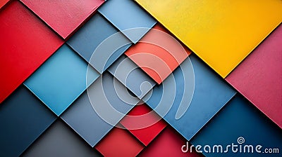 Generative AI Image of Bold Rectangular Geometric Pattern at Contrasting Colors and Subtle Gradients Stock Photo