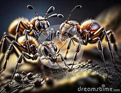 Generative AI image of ants Stock Photo