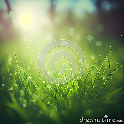 Nature grass landscape with ray ligth Stock Photo