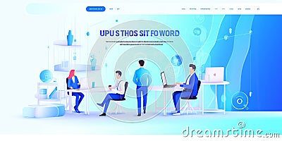 Generative AI Network Security Landing Page- Cartoon Illustration
