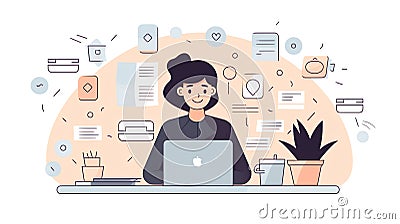 Generative AI Online Journalist Write Creative- Stock Photo