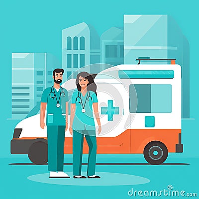 Generative AI Paramedic Profession Medical Character- Stock Photo