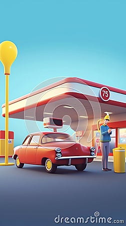 Generative AI Petrol Economy Concept- Stock Photo