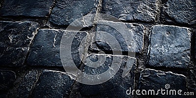 Generative AI Rustic Cobblestone Pathway Texture with Natural Stone Pattern business concept. Stock Photo