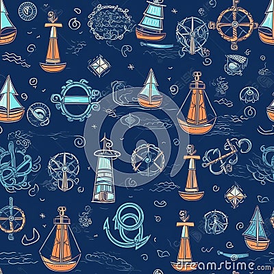Generative AI Seamless vector pattern with- Stock Photo