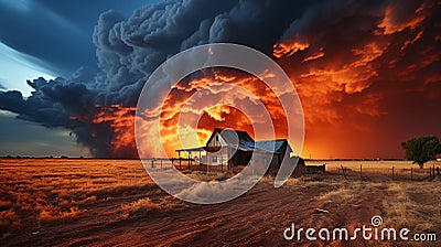 Generative AI, Storm Chaser's Voyage Stock Photo