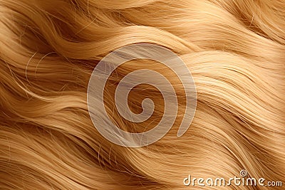 Generative ai. Texture of curly hair ginger tint close-up Stock Photo