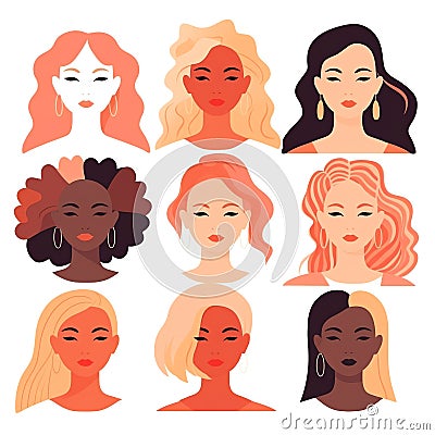 Generative AI Women or different ethnics- Cartoon Illustration